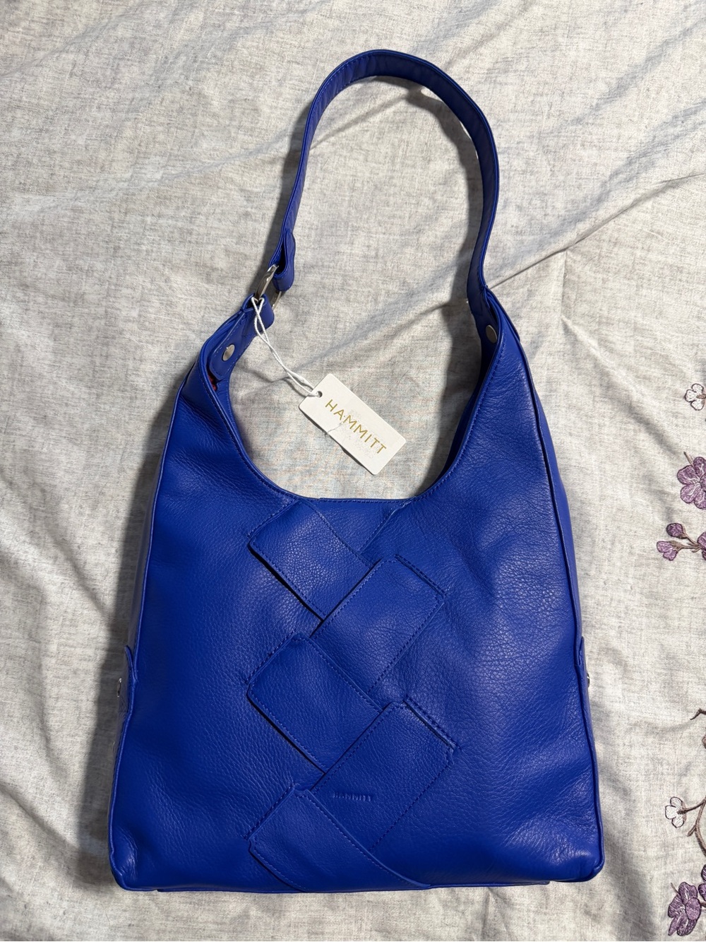 NWT Hammitt Tim Médium - Electric Blue - Deep Water with Silver